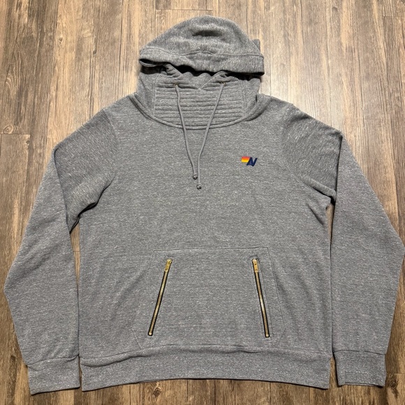 NEW Aviator Nation Ninja Pullover Hoodie in Heather Grey Sweatshirt Dust Bag XL - Picture 5 of 16